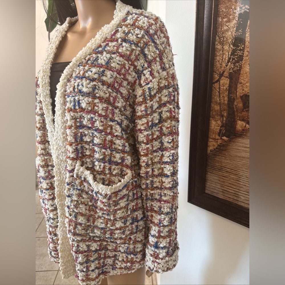 Multicolor Textured Blazer - Picture 6 of 9